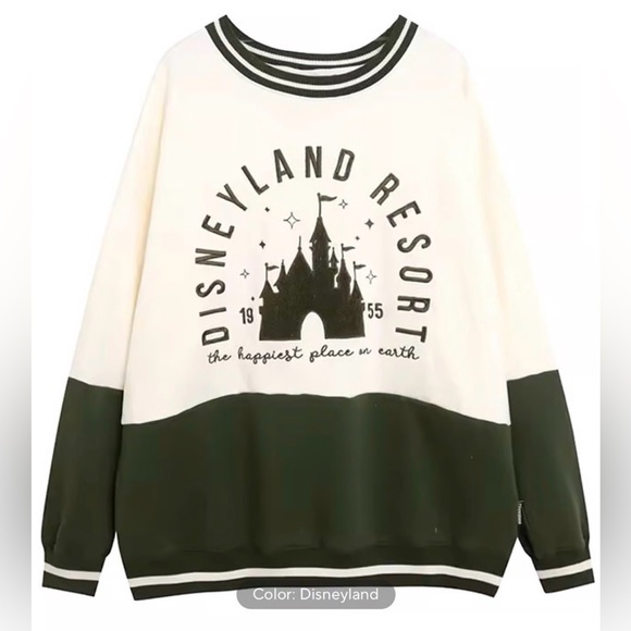 Disney Sweaters - NWT Disney Disneyland Resorts Green and White‎ Knit Sweatshirt size 2X B096